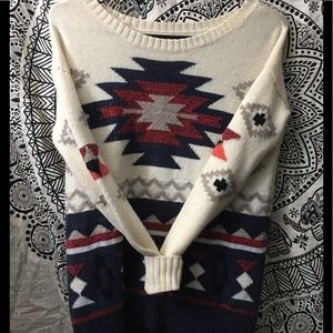 American Eagle tribal sweater